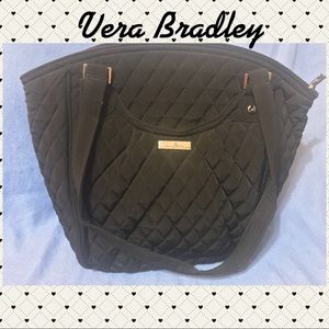 🖤Vera Bradley Large Black GLENNA Microfiber🖤